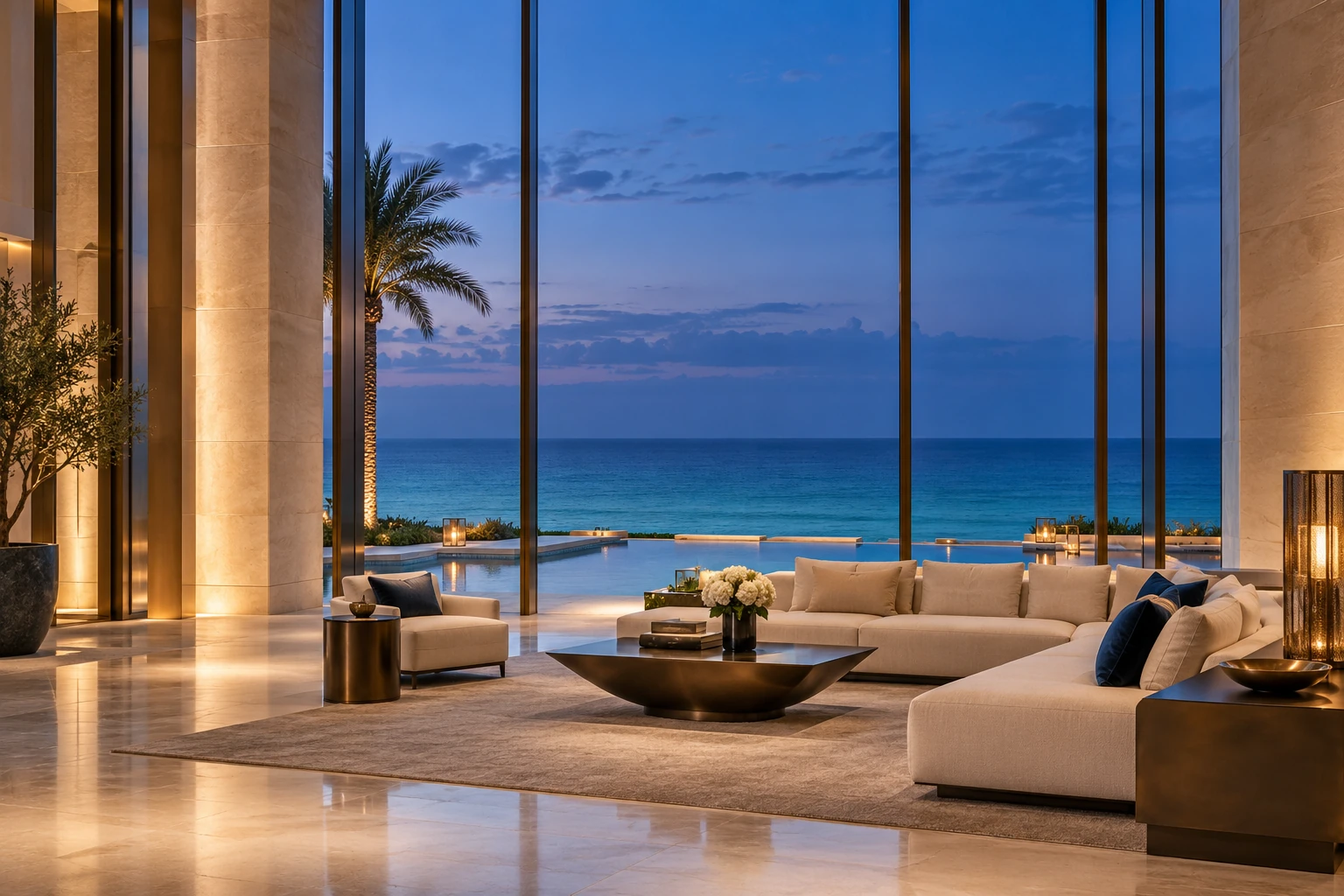 Five-star Branded Resort — Ras Al Khaimah, UAE. AI-generated illustration created to preserve confidentiality; not a photograph of the offered asset. Actual imagery is shared privately.
